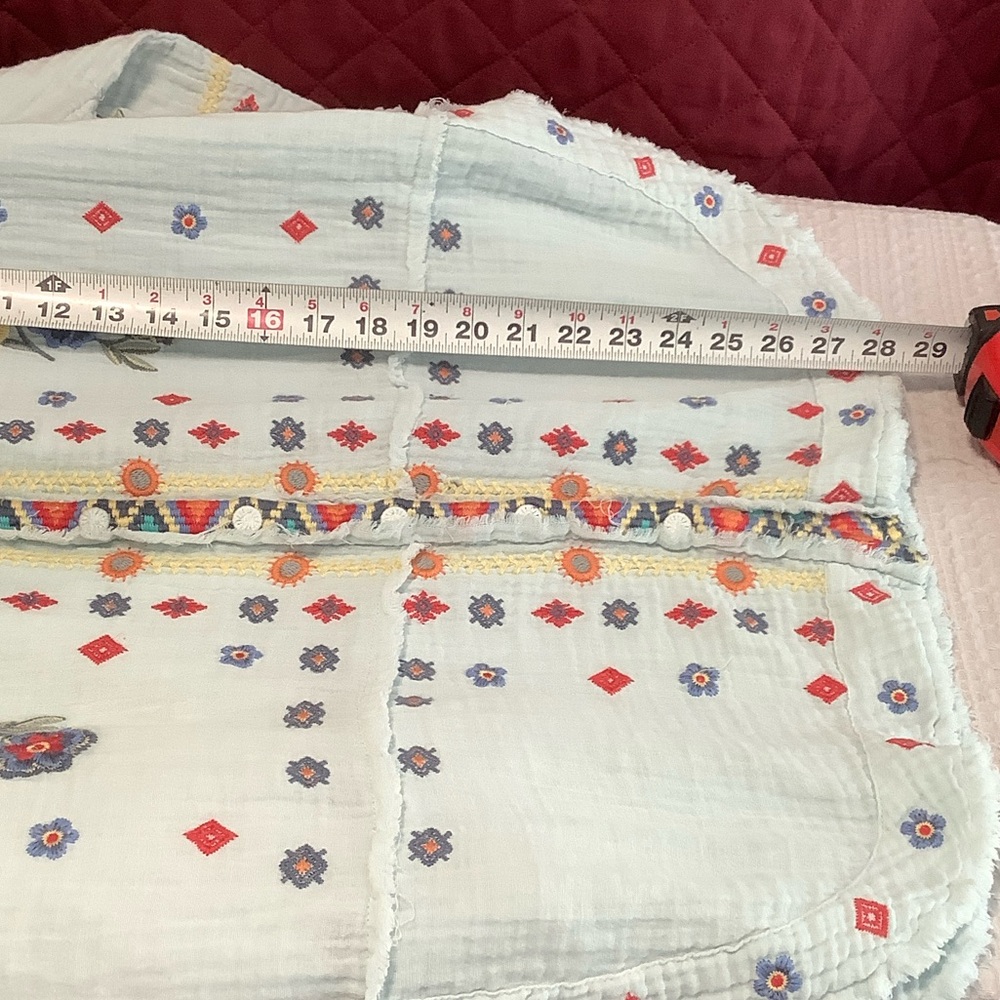 Johnny Was Multicolor Embroidered Shirt size L - Picture 8 of 9